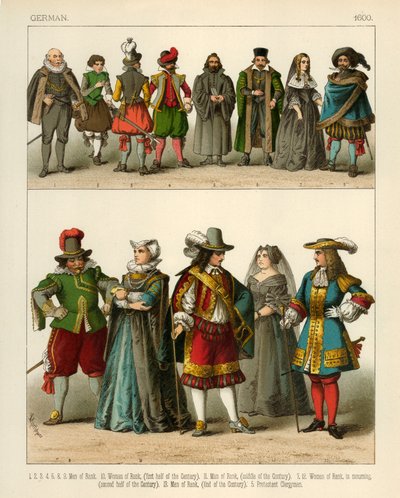 Deutsche Tracht 1600 von Albert Kretschmer